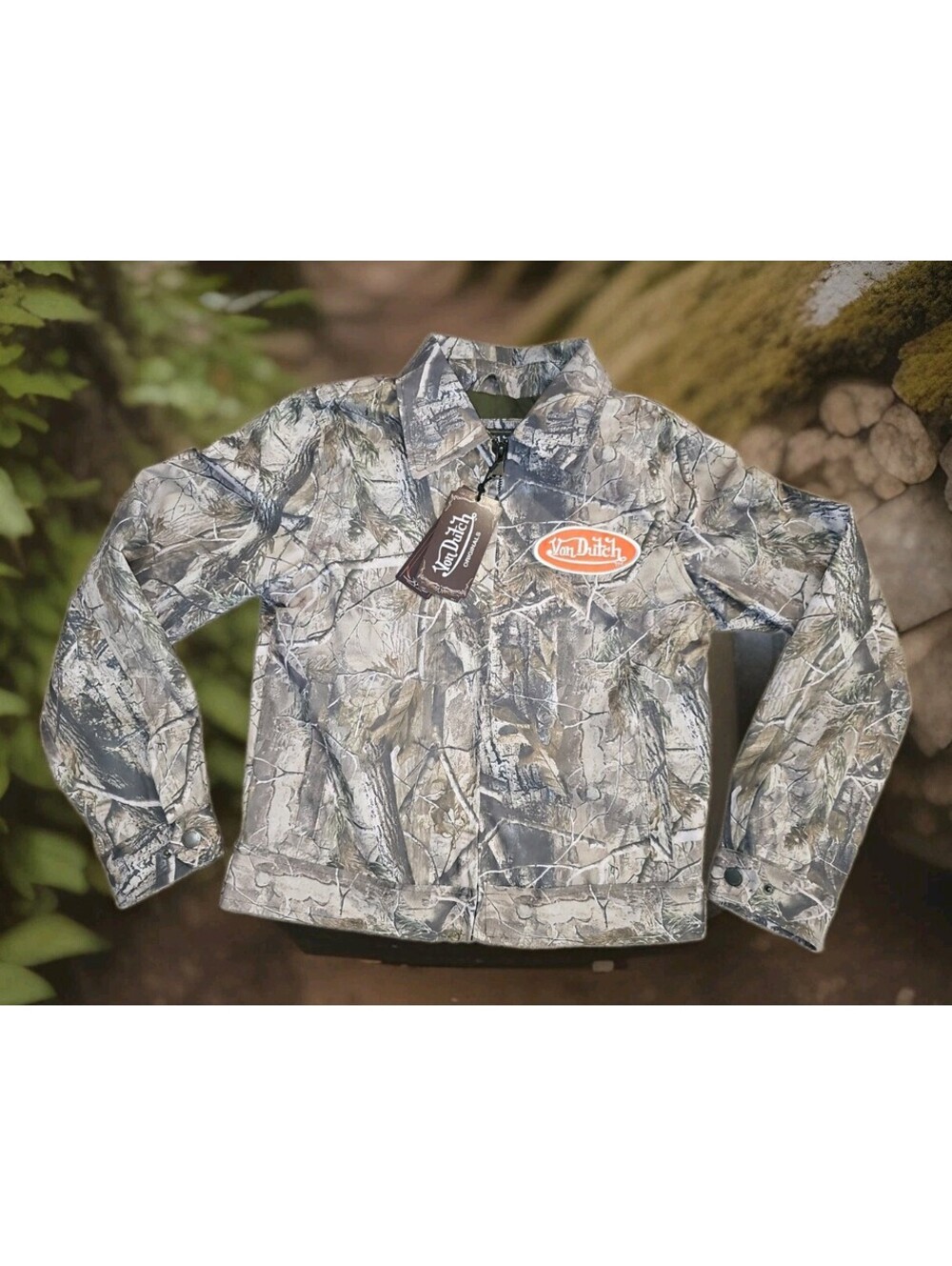 Von Dutch Mechanical Stretch Twill - Green Tree Camo size Small